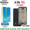Samsung A36 5G 2025 A366B A366 - Pantalla service pack con marco - NEGRO
