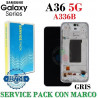 Samsung A36 5G 2025 A366B A366 - Pantalla service pack con marco - GRIS