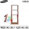 SAMSUNG M23 4G M235F / M23 5G 2022 M236B M236 / A23 4G A235F / A23 5G A236B - Bandeja Sim + MICRO SD - DORADO
