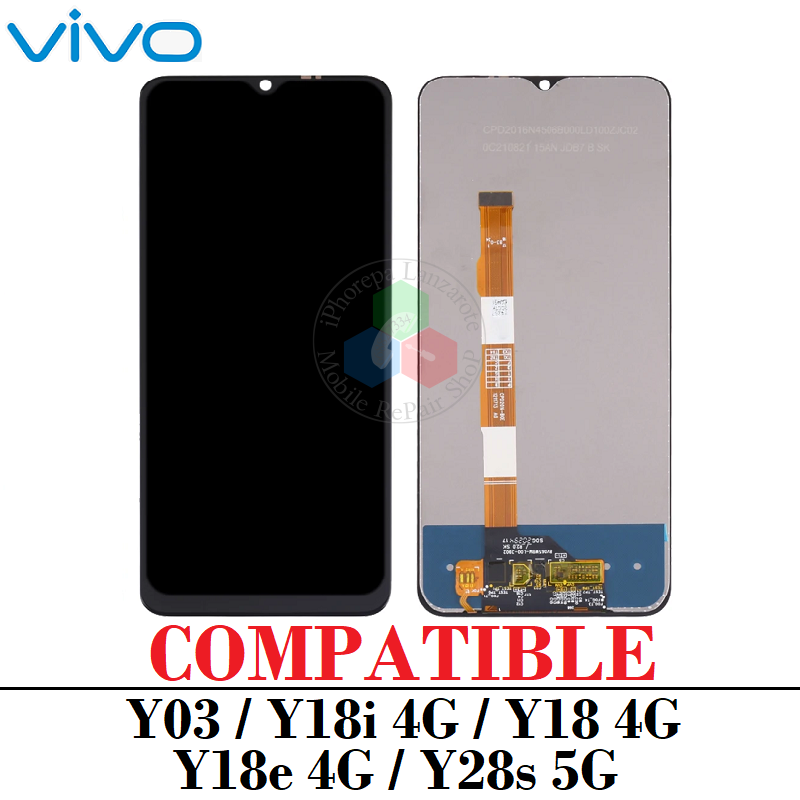 VIVO Y03 /Y18i 4G / Y18 4G / Y18e 4G / Y28s 5G - PANTALLA COMPATIBLE SIN MARCO