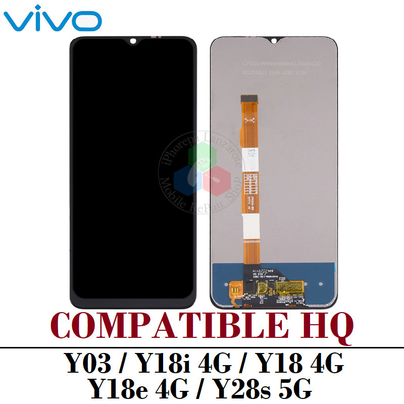 VIVO Y03 /Y18i 4G / Y18 4G / Y18e 4G / Y28s 5G - PANTALLA COMPATIBLE HQ SIN MARCO