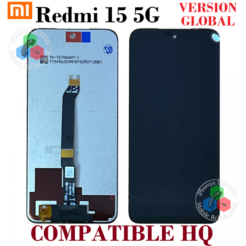 Xiaomi Redmi 15 5G (2025) VERSION GLOBAL - PANTALLA COMPTIBLE HQ SIN MARCO