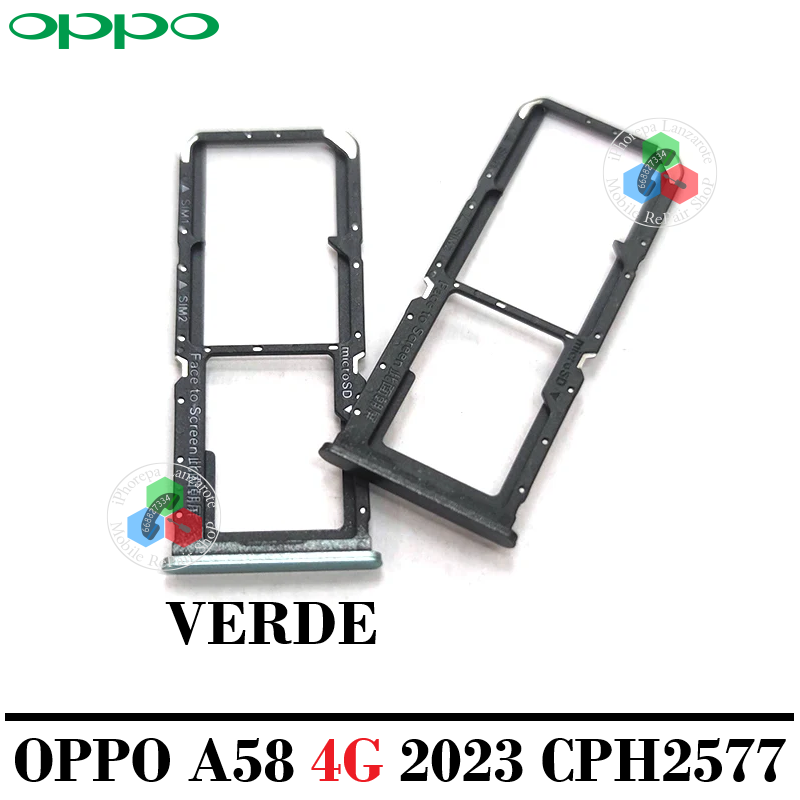 OPPO A58 4G 2023 CPH2577 - BANDEJA DUAL SIM + MICRO SD - VERDE