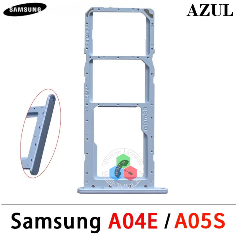 Samsung A04e A042F A042 / A05s 4G a057F - Bandeja dual sim - Azul