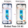 Xiaomi Redmi Note 13 4G  / Redmi note 14 4G ( version global ) / Redmi Note 14 5G / Poco M7 Pro 5G - PANTALLA calidad TFT hq SIN