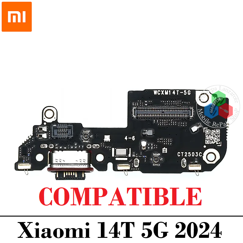 Xiaomi 14T 5G 2024 2406APNFAG - SUB PLACA DE CARGA COMPATIBLE