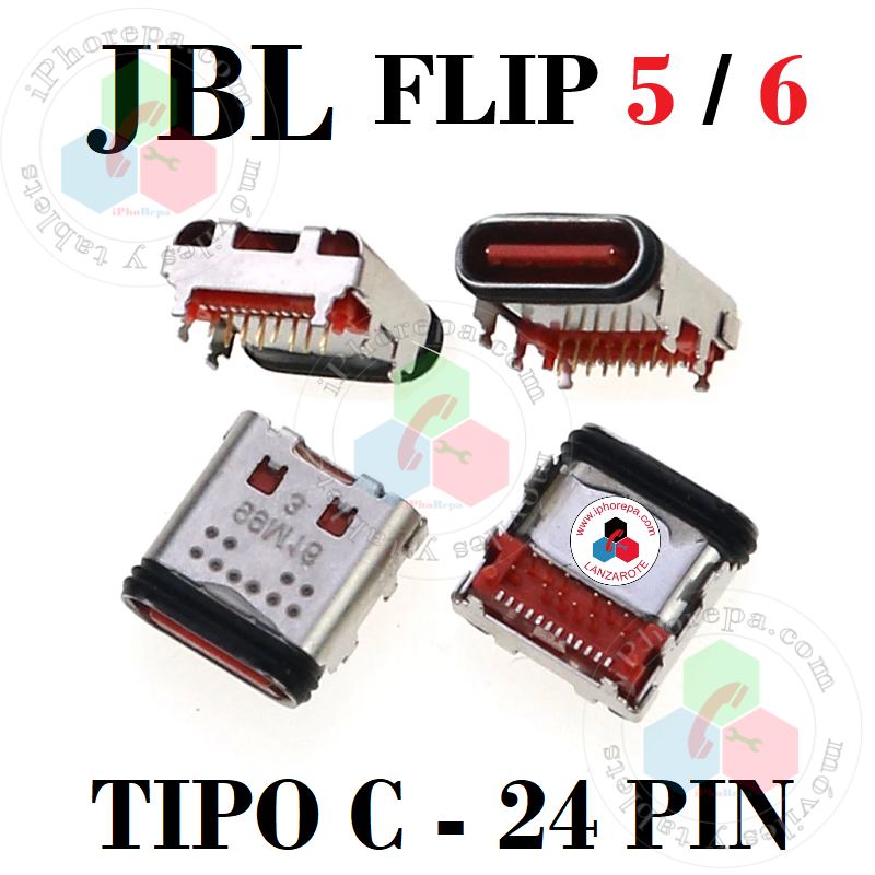 JBL Flip 5 / JBL Flip 6 Puerto de carga dock DE CARGA / CONECTOR DE CARGA
