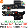 Xiaomi Redmi 14C 2411DRN47C/ 2409BRN2CA / Redmi 14r / Poco c75 / Redmi A4 5G - Placa de carga + microfono - ORIGINAL SERVICE PAC