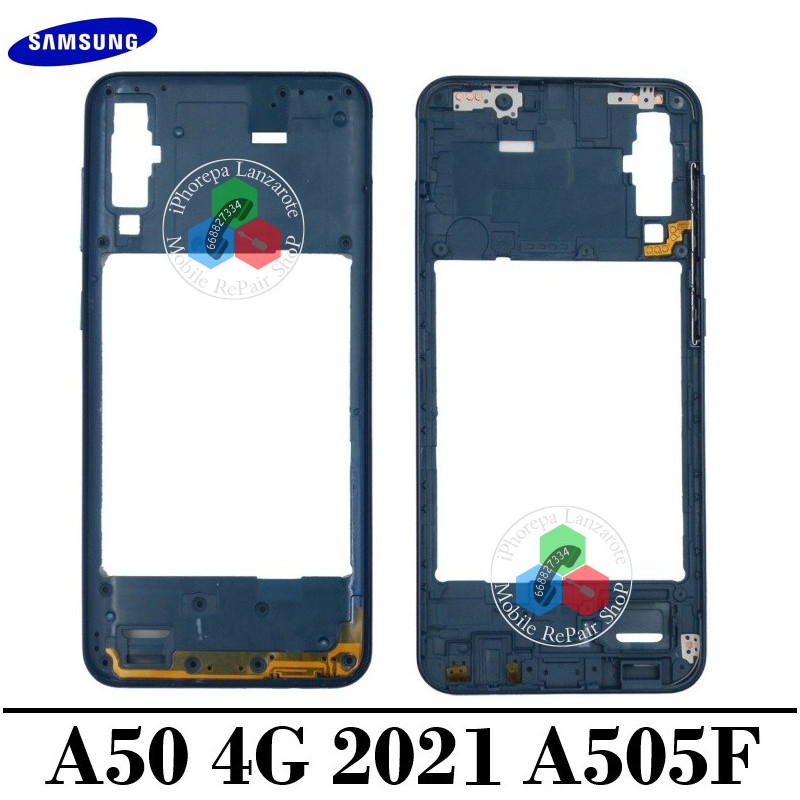 SAMSUNG A50 4G 2019 A505 A505F - CHASIS MARCO MEDIO BISEL AZUL
