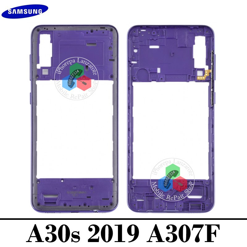 SAMSUNG A30s 2019 A307 A307F - CHASIS MARCO MEDIO BISEL VIOLETA