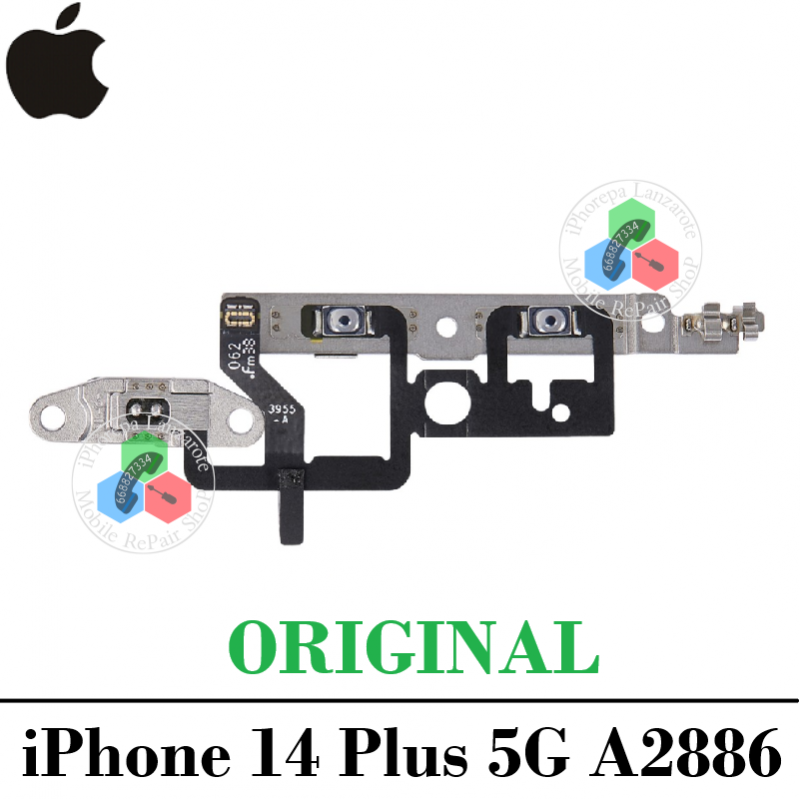 iPhone 14 Plus (A2886) - flex de volumen + mute - original refurbished