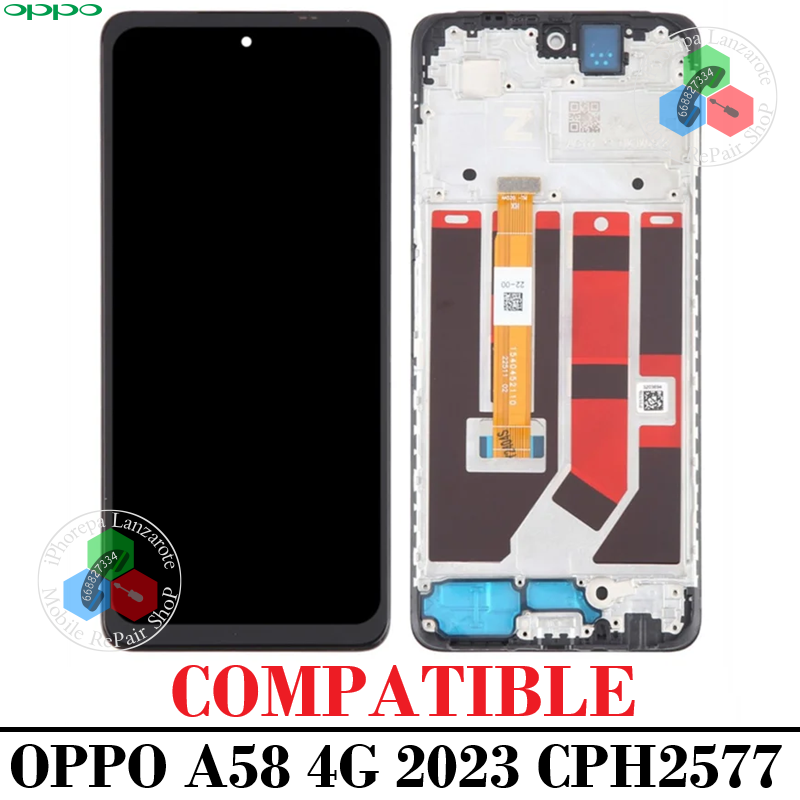 Oppo A58 4G 2023 CPH2577 - PANTALLA compatible CON MARCO