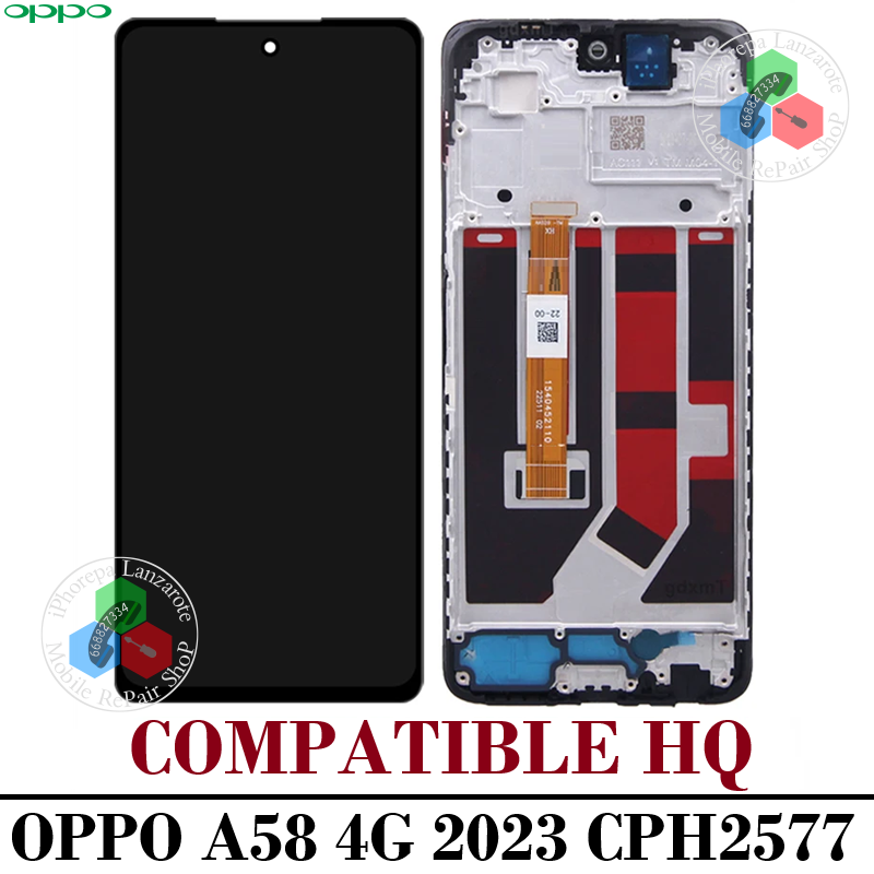 Oppo A58 4G 2023 CPH2577 - PANTALLA compatible HQ CON MARCO