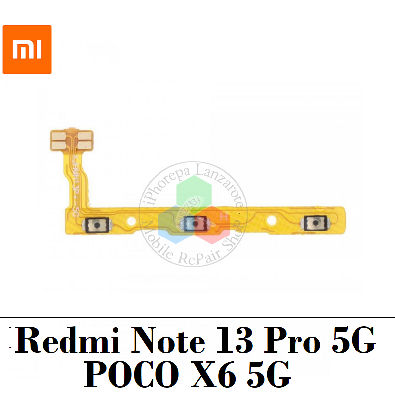 Xiaomi Redmi Note 13 Pro 5G / POCO X6 5G 2024 2311DRK48G  - FLEX POWER encendido + VOLUMEN