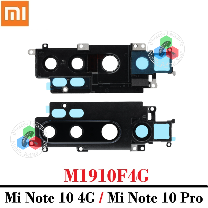 Xiaomi Mi Note 10 4G M1910F4G / Mi Note 10 Pro 2019 - cristal LENTE + EMBELLECEDOR - NEGRO