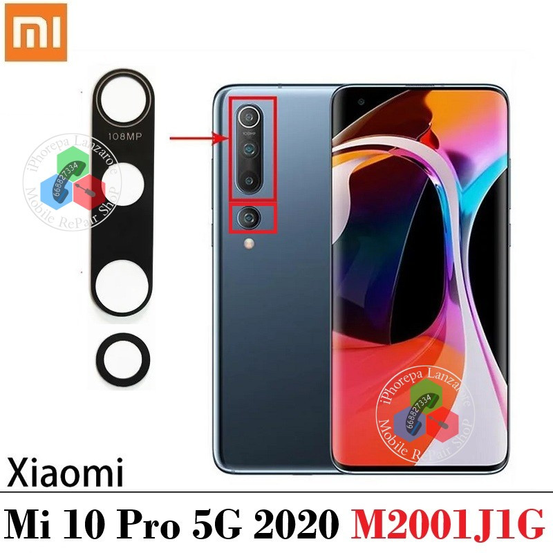 Xiaomi Mi 10 Pro 5G 2020 M2001J1G - CRISTAL LENTE DE CAMARA ( set 2 pcs )