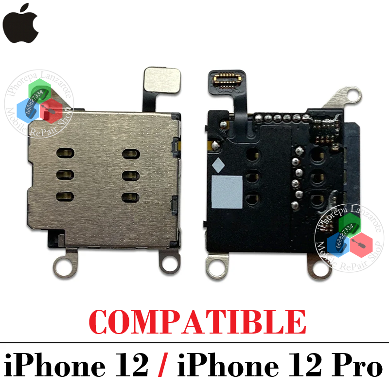 iPhone 12 / 12 Pro 2020 A2411 -  SIM READER CON FLEX - LECTOR SINGLE SIM COMPATIBLE