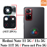 Xiaomi Redmi Note 11s 5G / Note 11 5g / Note 11T 5G / Poco M4 Pro 5G - lente CRISTAL DE CAMARA SET 2PCS