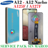SAMSUNG A12 NACHO 2021 A127 A127F / A12s / A12 A125 A125F - PANTALLA SERVICE PACK SIN MARCO
