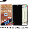 SAMSUNG A53 5G 2022 A536 A536B - PANTALLA BF8 OLED HQ CON MARCO - NEGRO