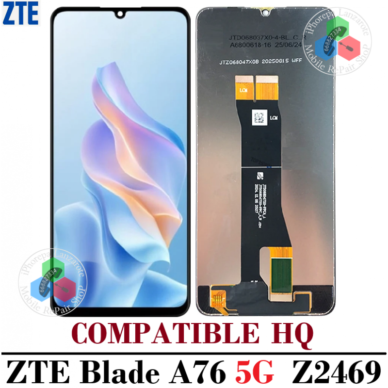 ZTE A76 5G 2025 z2469 Z2469N - PANTALLA compatible HQ SIN MARCO