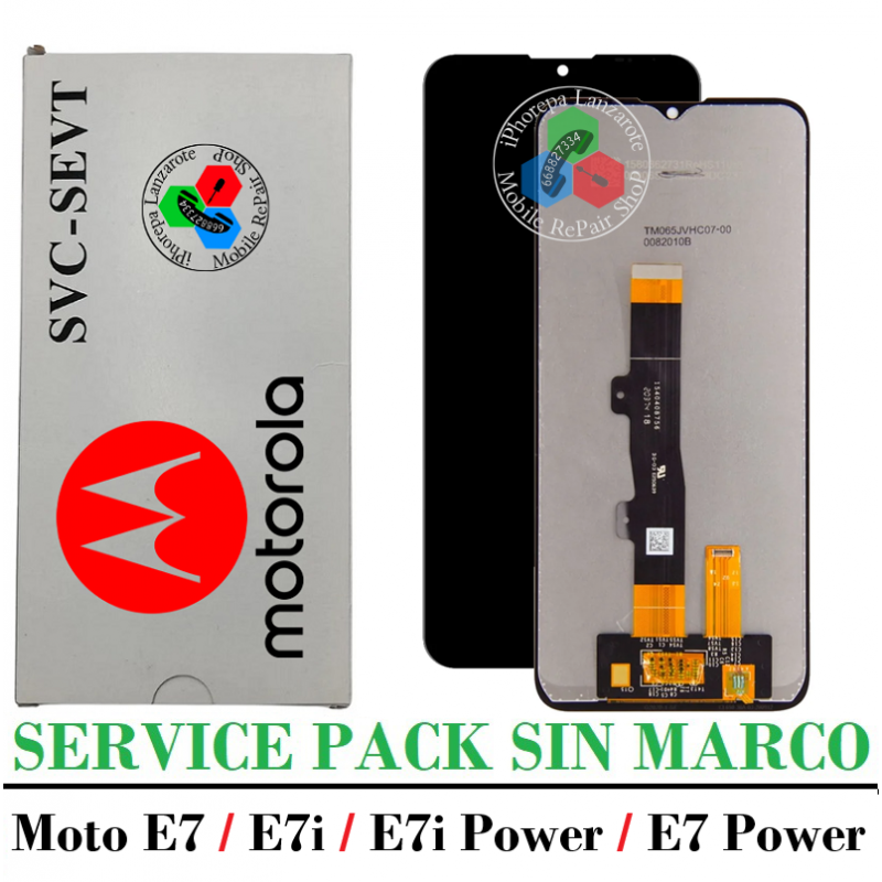 Motorola Moto E7 / Moto e7i / Moto E7i Power / Moto E7 Power - pantalla service pack sin marco
