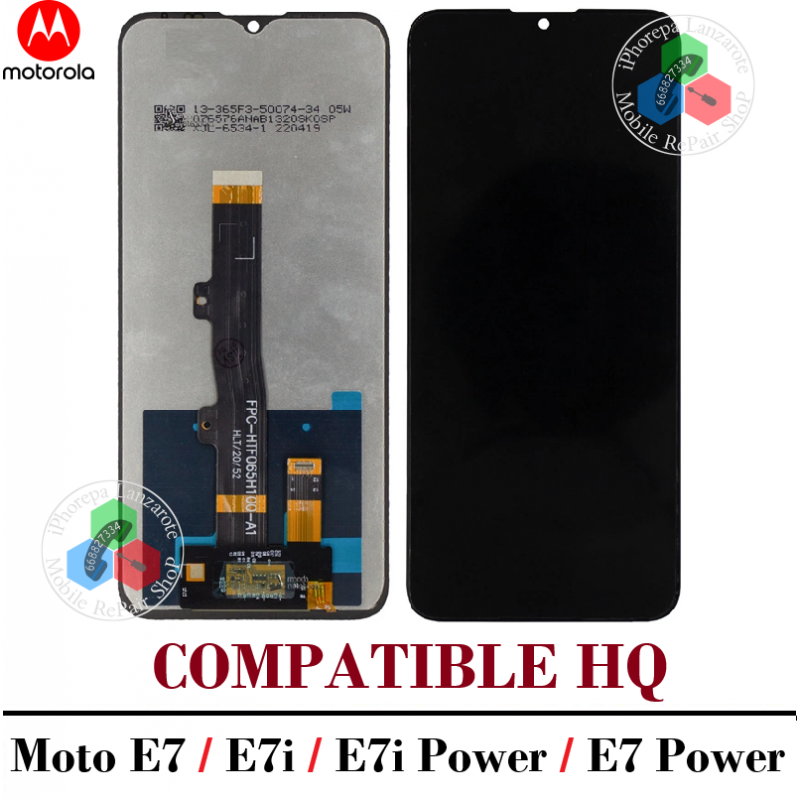 Motorola Moto E7 / Moto e7i / Moto E7i Power / Moto E7 Power - pantalla compatible hq sin marco