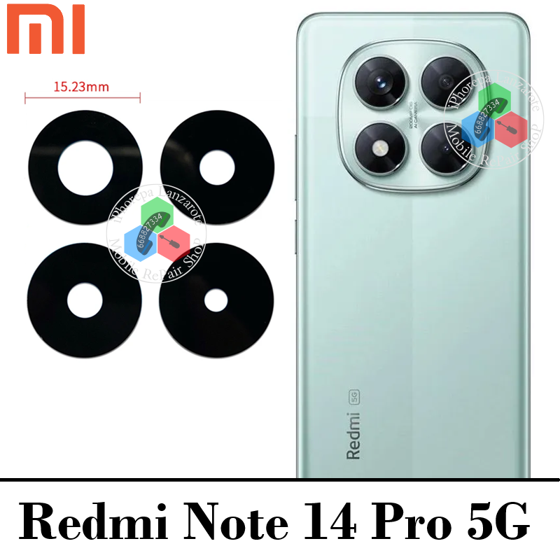 Xiaomi Redmi Note 14 Pro 5G 2025 24090RA29G - LENTE CRISTAL DE CÁMARA ( SET 4 PCS )