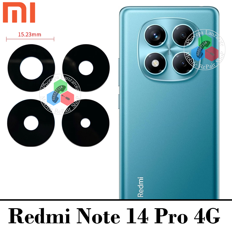 Xiaomi Redmi Note 14 Pro 4G 2025 24116RACCG - LENTE CRISTAL DE CÁMARA ( SET 4 PCS )