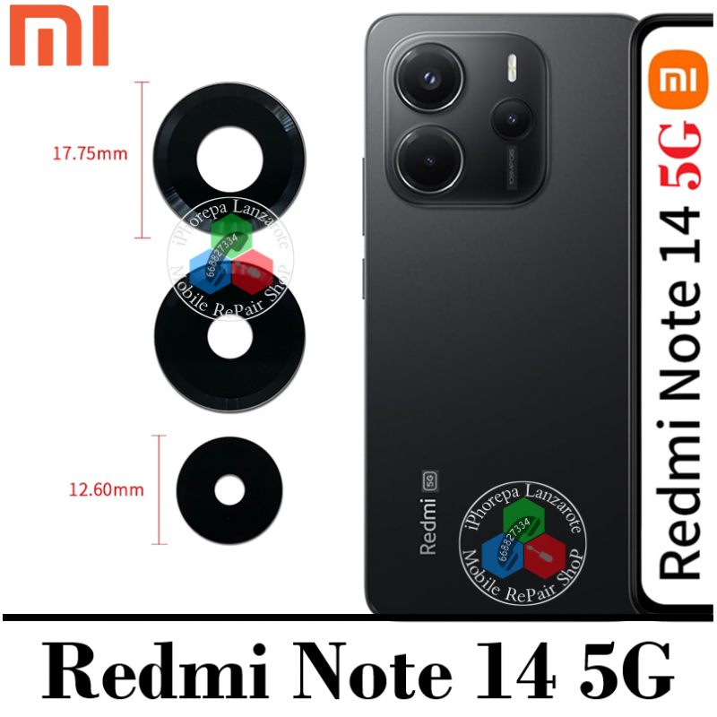 Xiaomi Redmi Note 14 5G 2025 24094RAD4G - LENTE CRISTAL DE CÁMARA ( SET 3 PCS )