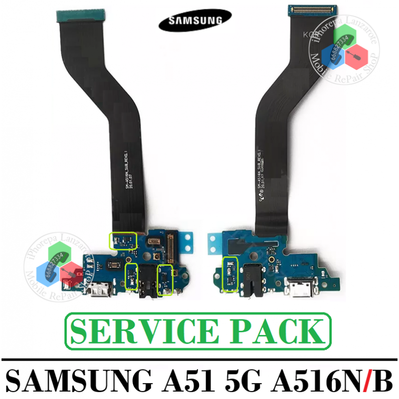 SAMSUNG A51 5G 2020 A516B / A516N A516 - PLACA DE CARGA ORIGINAL SERVICE PACK