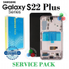 Samsung S22 Plus 5G 2022 S906B s906 - Pantalla Service Pack con marco DORADO