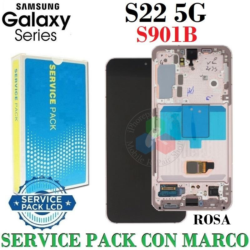 Samsung S22 5G 2022 S901 S901B - Pantalla Service Pack CON MARCO ROSA