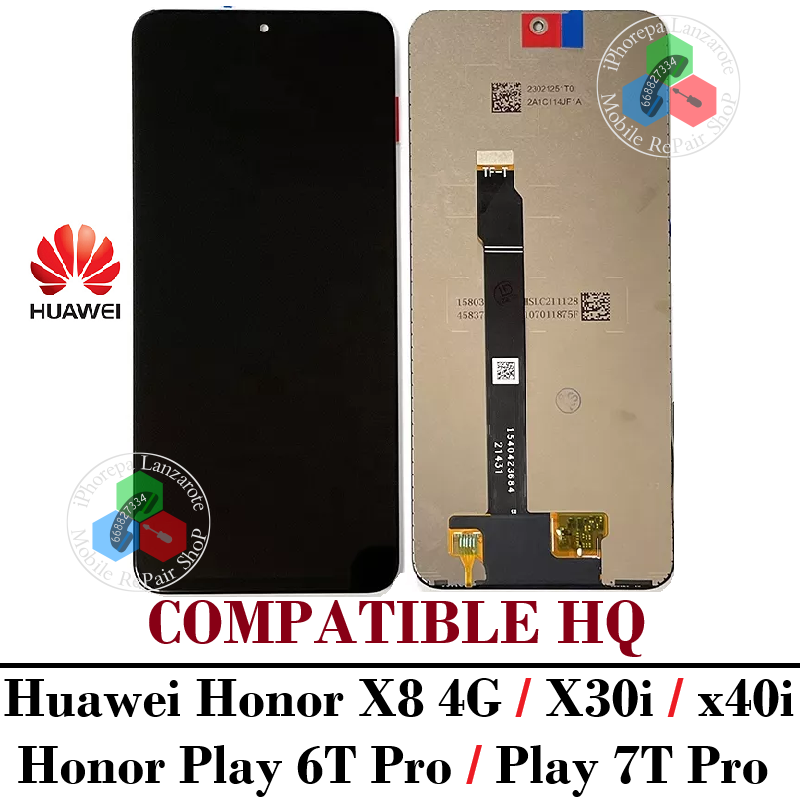 Huawei Honor X8 4G / Honor X30i / Honor x40i / Honor Play 6T Pro / Play 7T Pro - PANTALLA COMPATIBLE HQ SIN MARCO