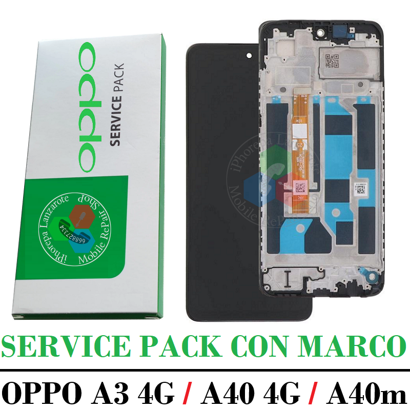 Oppo A3 4G CPH2669 / OPPO A40 4G / A40m - pantalla service pack con marco