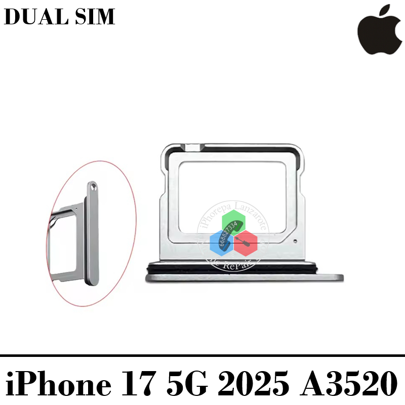 iPhone 17 5G 2025 A3520 - BANDEJA DUAL SIM - SILVER