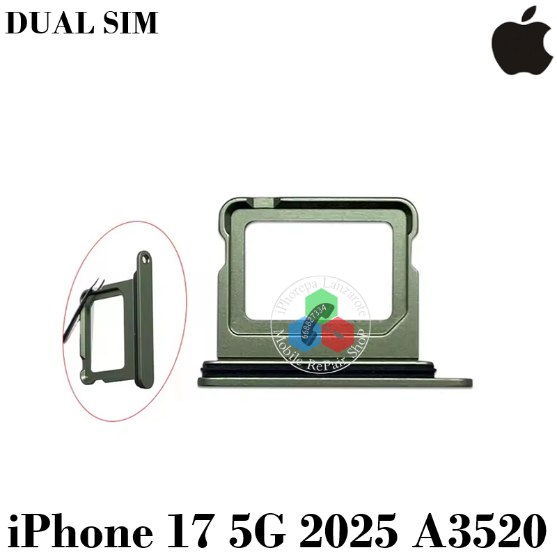 iPhone 17 5G 2025 A3520 - BANDEJA DUAL SIM - VERDE