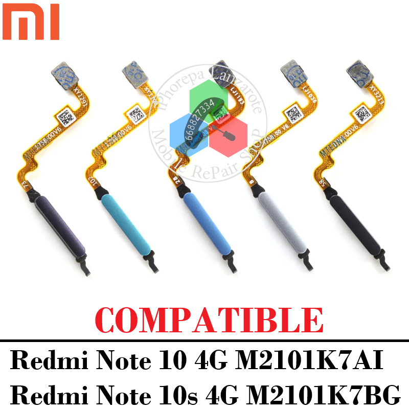 Xiaomi Redmi Note 10 4G M2101K7AI / Redmi Note 10S 4G M2101K7BG - SENSOR HUELLA BOTON POWER COMPATIBLE