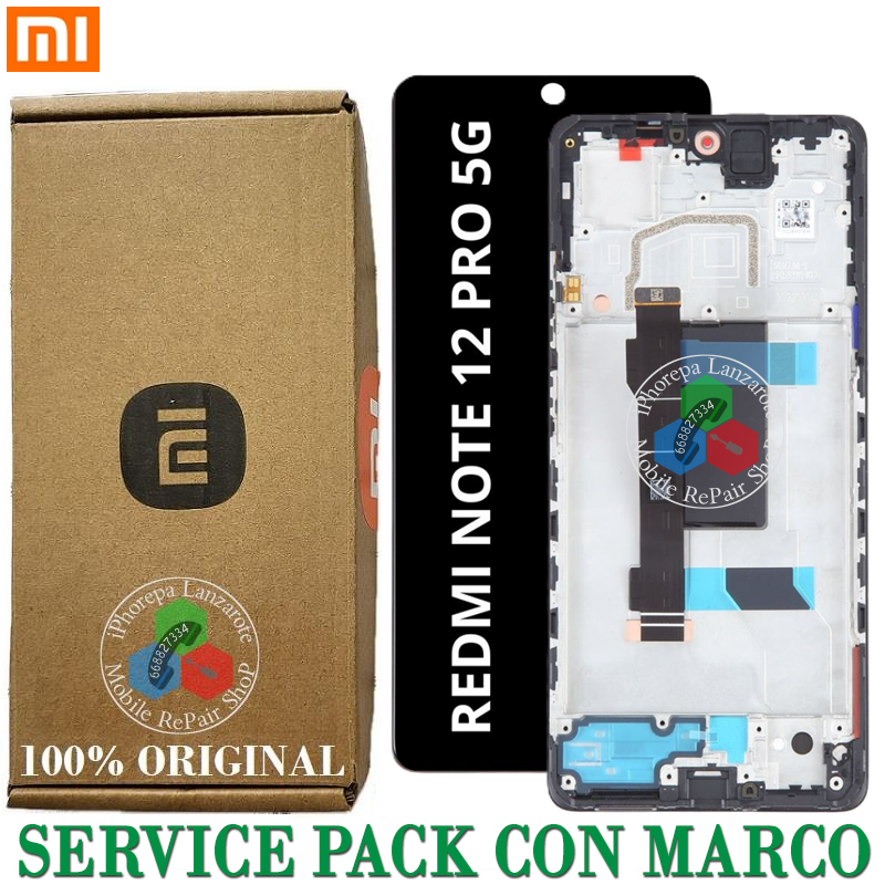 Xiaomi Redmi Note 12 Pro 5G 22101316C / Poco X5 Pro 5G 22101320G - PANTALLA SERVICE PACK CON MARCO
