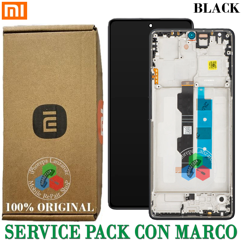 Xiaomi Redmi Note 13 Pro 4G / Xiaomi Poco M6 Pro 4G - PANTALLA SERVICE PACK CON MARCO NEGRO