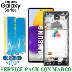 Samsung A72 4G 2021 A725F A725 / A72 5G A726B A726 - Pantalla Service Pack con marco