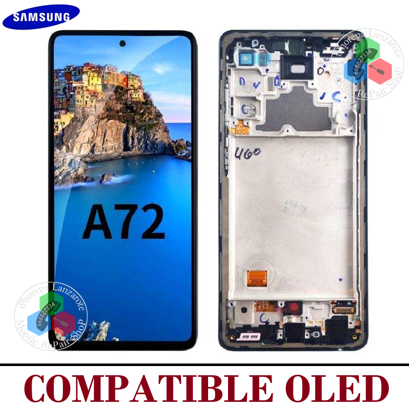 Samsung A72 4G 2021 A725F A725 / samsung A72 5G A726B A726 - Pantalla compatible oled con marco