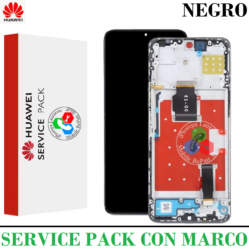 HUAWEI HONOR 90 LITE CRT-NX1 / HONOR X8A 4G (CRT-LX1, CRT-LX2, CRT-LX3) - PANTALLA SERVICE PACK CON MARCO NEGRO