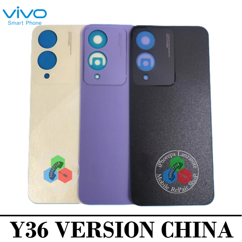 Vivo Y36 4G V2247 2023 / Vivo Y36 5G V2248 - TAPA TRASERA VERSION CHINA - ELEGIR COLOR