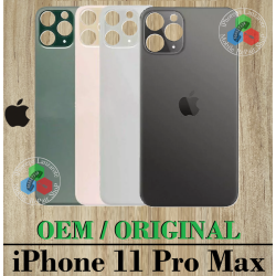 iPhone 11 Pro Max 2019 A2218 - TAPA TRASERA DE CRISTAL CON LOGO OEM ORIGINAL - ELEGIR COLOR