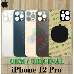 iPhone 12 Pro 2020 A2407 - TAPA TRASERA DE CRISTAL CON LOGO OEM ORIGINAL - ELEGIR COLOR