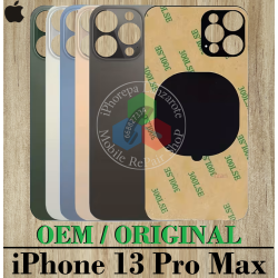 iPhone 13 Pro Max 2021 A2643 - TAPA TRASERA DE CRISTAL CON LOGO OEM ORIGINAL - ELEGIR COLOR