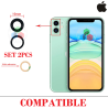 iPhone 11 2019 A2221  - CRISTAL LENTE DE CÁMARA ( SET 2 UNIDADES ) - COMPATIBLE