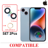 iPhone 14 / iPhone 14 Plus / iPhone 15 / iPhone 15 plus  ( set 2pcs ) - lente cristal de camara - compatible