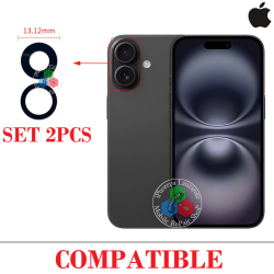 iPhone 16 5G 2024 A3287 / iPhone 16 Plus 5G 2024 A3290 - cristal lente de camara ( set 2pcs ) - compatible